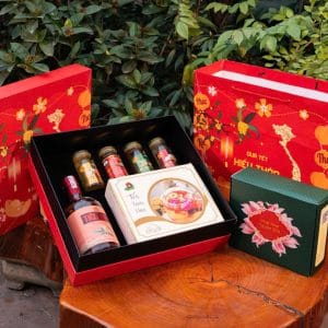 Hộp quà tết Trà+Rượu